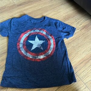 Marvel Blue Captain America Shield Kids Tee